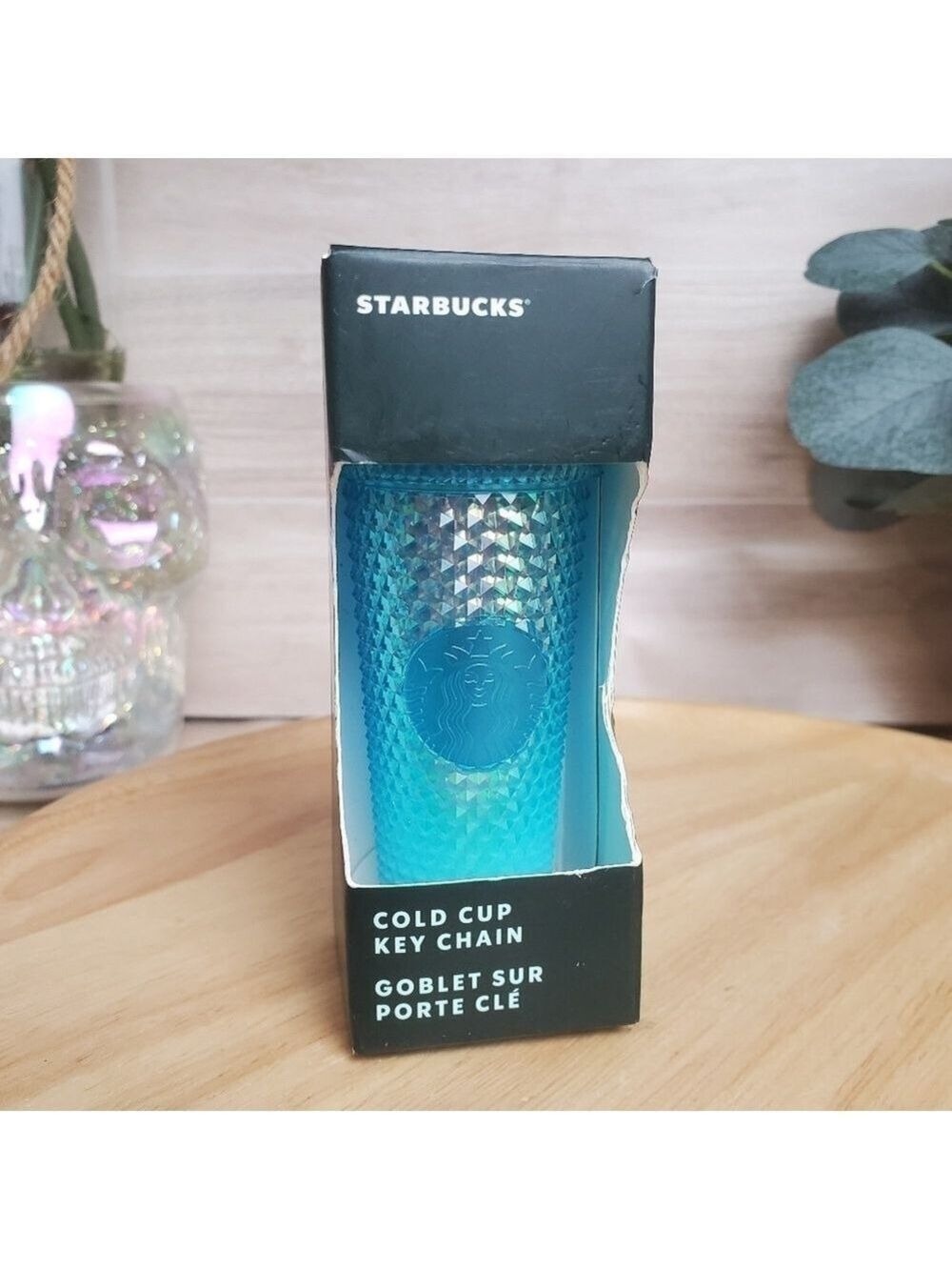 Starbucks Studded Blue Gradient Ombre Cold Cup Ornament